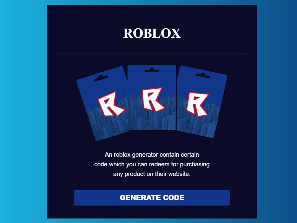 roblox game card code generator free download