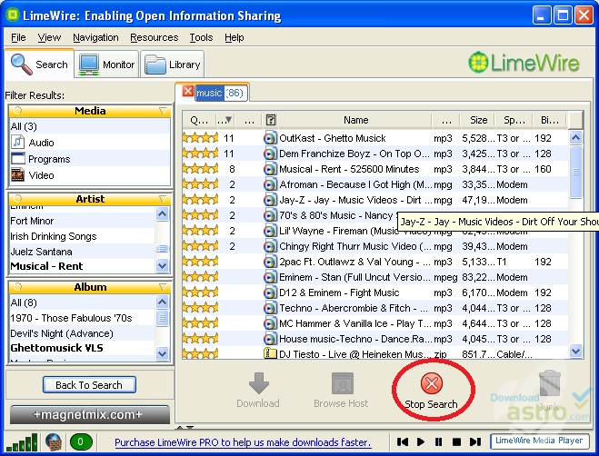 limewire free music download install